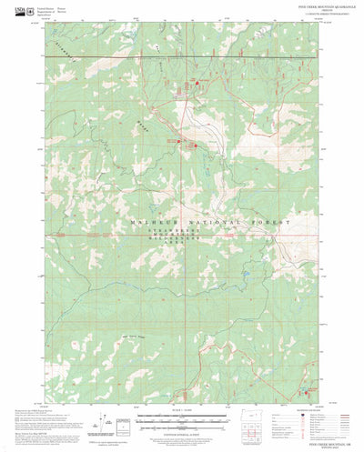 Pine Creek Mountain, OR FSTopo Preview 1