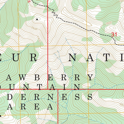 Pine Creek Mountain, OR FSTopo Preview 2