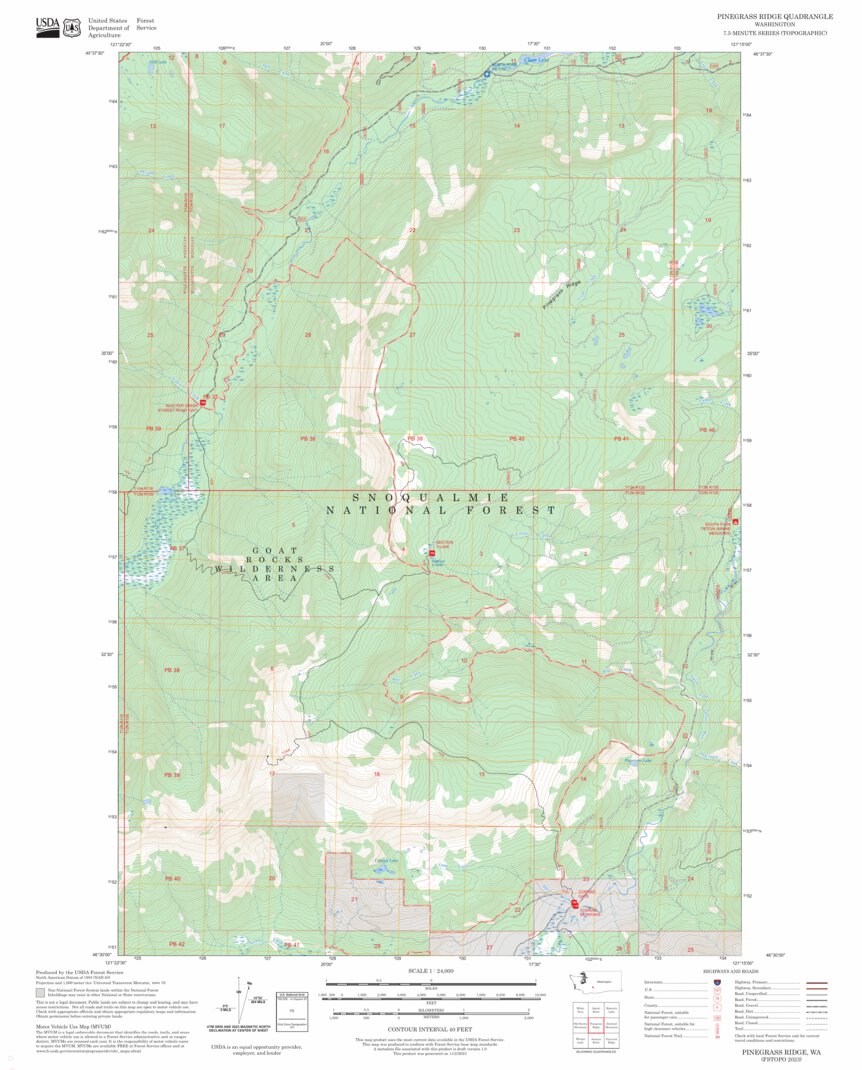 Pinegrass Ridge, WA FSTopo Map by US Forest Service - Topo | Avenza Maps
