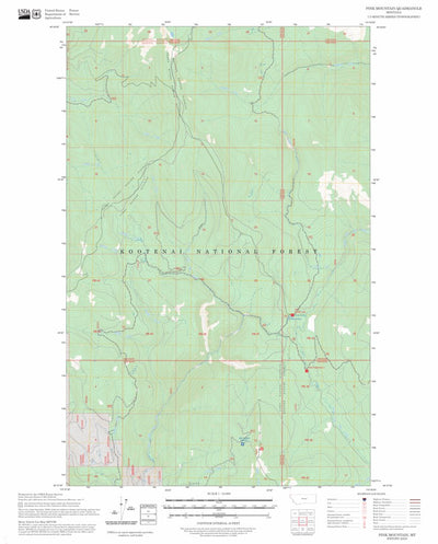 Pink Mountain, MT FSTopo Preview 1