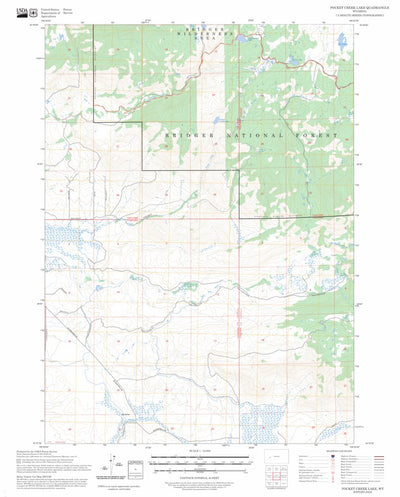 Pocket Creek Lake, WY FSTopo Preview 1