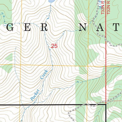 Pocket Creek Lake, WY FSTopo Preview 3