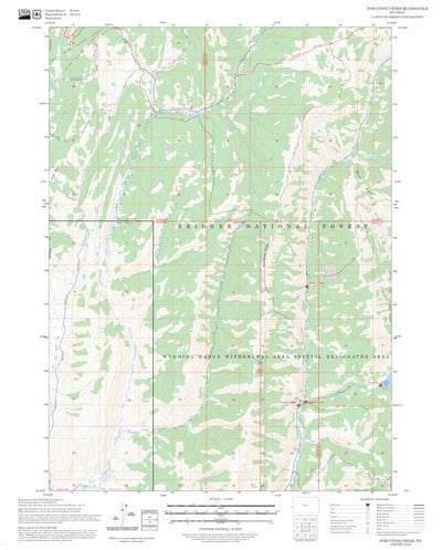 Porcupine Creek, WY FSTopo Preview 1