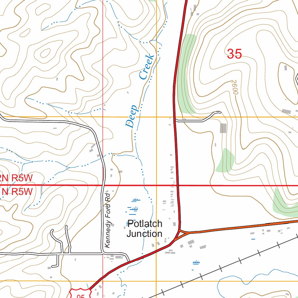 Potlatch, ID FSTopo Map by US Forest Service - Topo | Avenza Maps