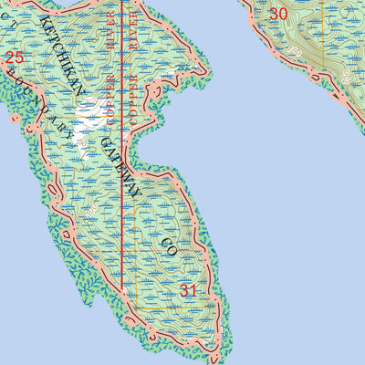 Prince Rupert C-3 NE, AK-BC FSTopo Preview 3