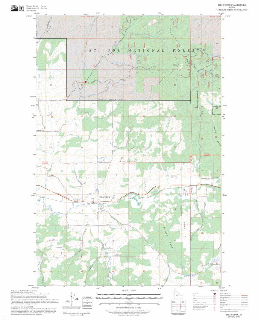 Princeton, ID FSTopo Map by US Forest Service - Topo | Avenza Maps