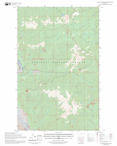 Pulpit Mountain, MT FSTopo Preview 1