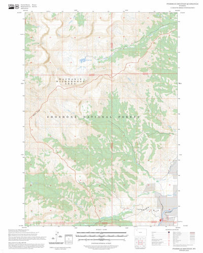 Ptarmigan Mountain, WY FSTopo Preview 1