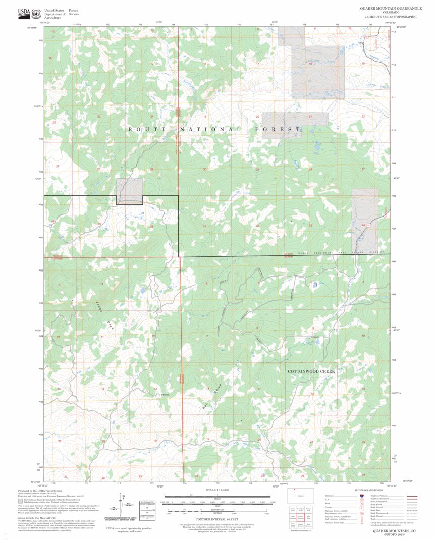 Quaker Mountain, CO FSTopo Map by US Forest Service - Topo | Avenza Maps