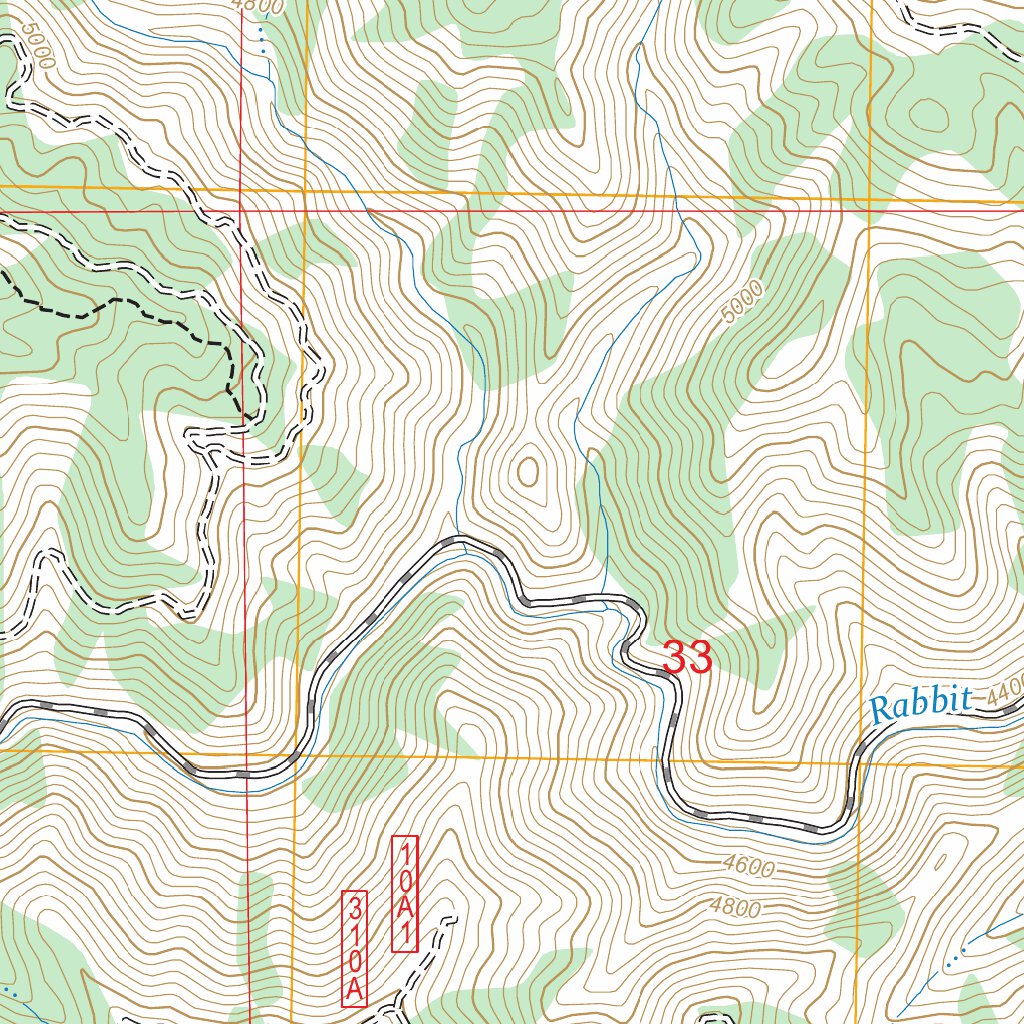 Rabbit Creek Summit, ID FSTopo Map by US Forest Service - Topo | Avenza ...