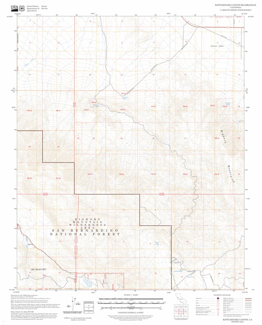Rattlesnake Canyon, CA FSTopo Map by US Forest Service - Topo | Avenza Maps
