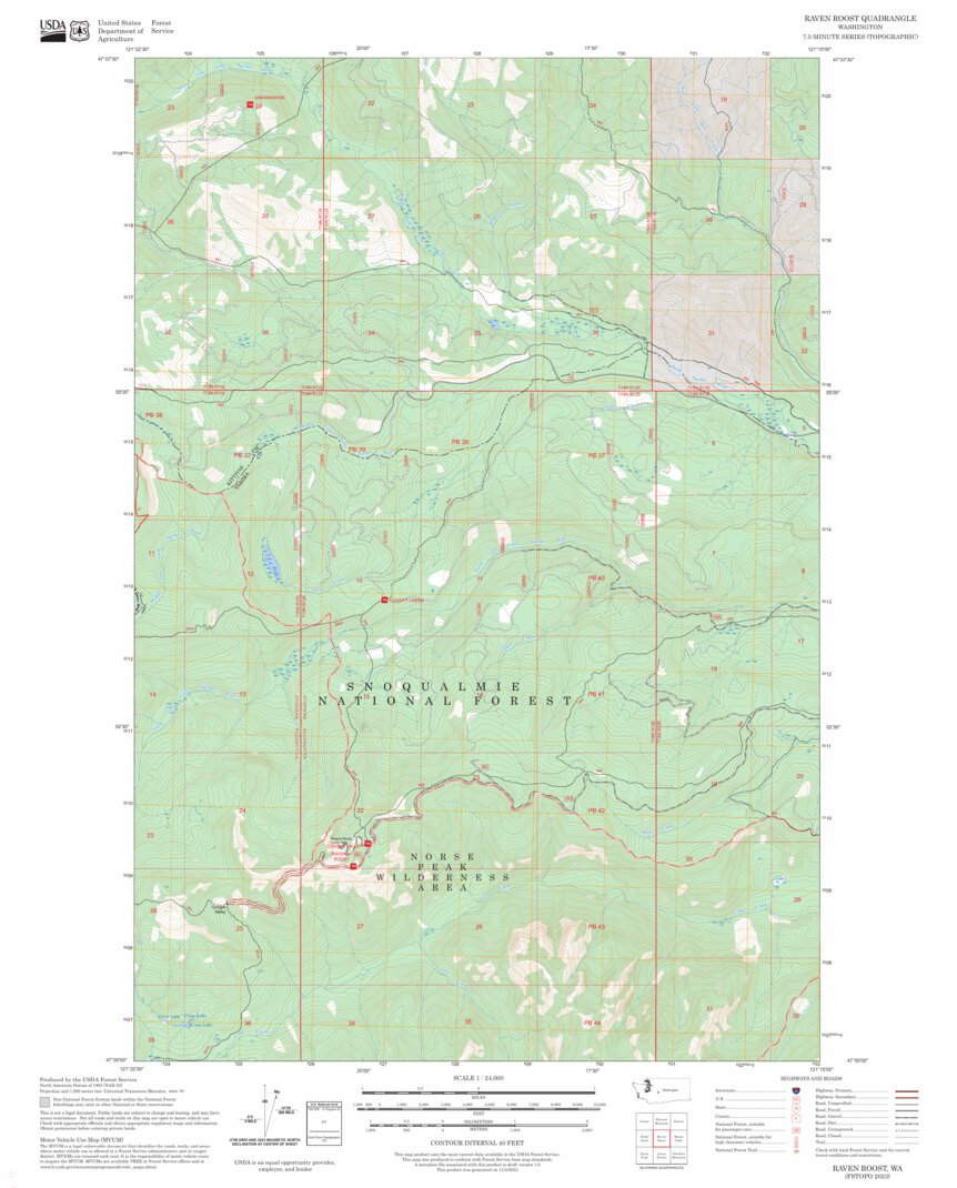 Raven Roost, WA FSTopo Map by US Forest Service - Topo | Avenza Maps