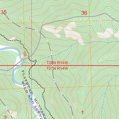 Red Plume Mountain, MT FSTopo Preview 3