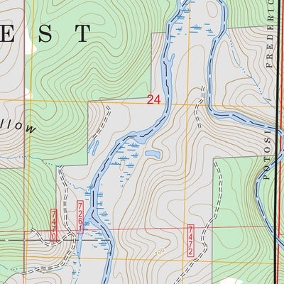 Rhodes Mountain, MO FSTopo Preview 3