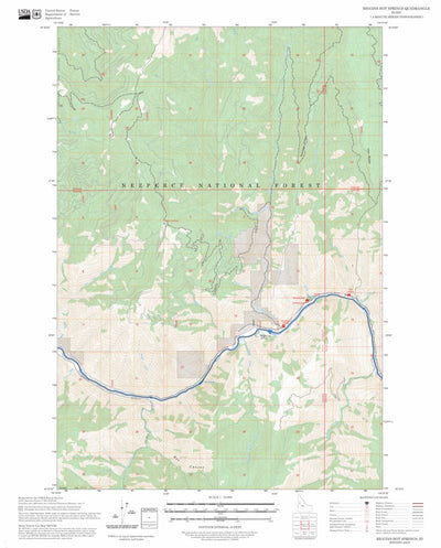 Riggins Hot Springs, ID FSTopo Preview 1