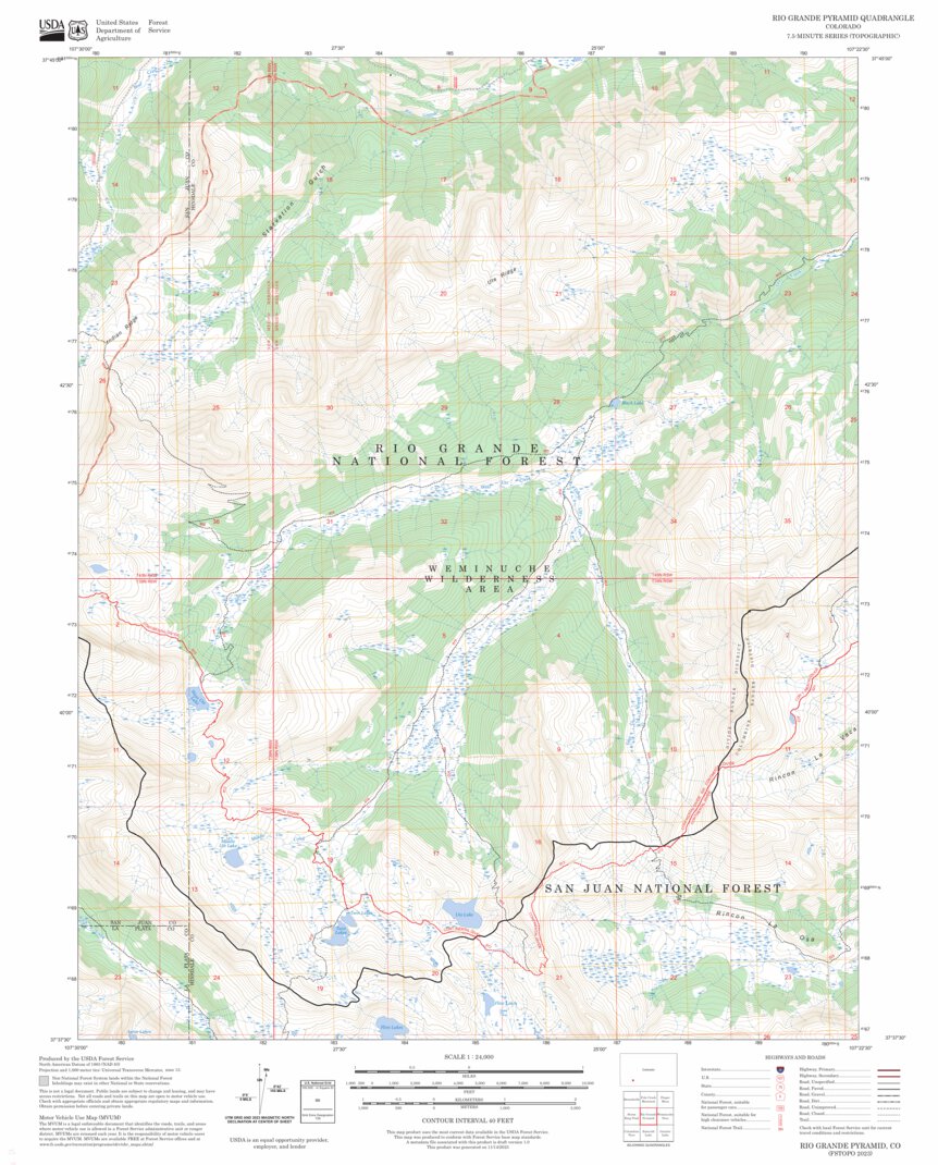 Rio Grande Pyramid, CO FSTopo Map by US Forest Service - Topo | Avenza Maps