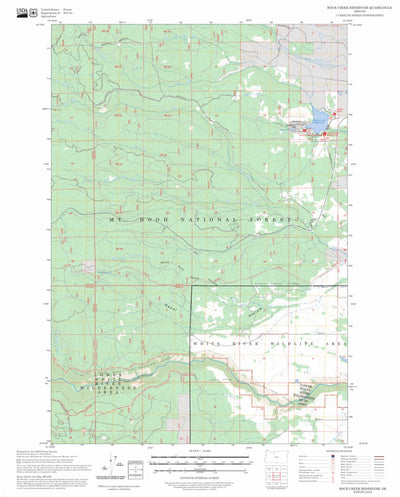 Rock Creek Reservoir, OR FSTopo Preview 1
