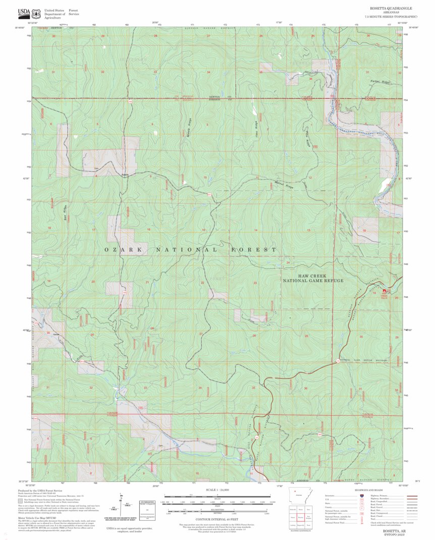 Rosetta, AR FSTopo Map by US Forest Service - Topo | Avenza Maps