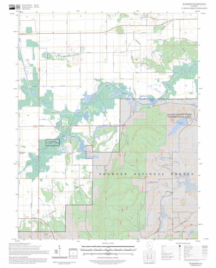 Rudement, IL FSTopo Map by US Forest Service - Topo | Avenza Maps