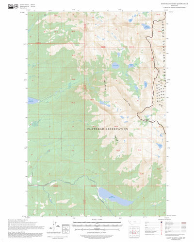 Saint Marys Lake, MT FSTopo Preview 1