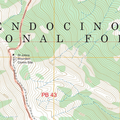 Saint John Mountain, CA FSTopo Preview 2