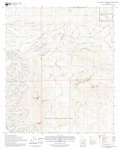San Cayetano Mountains, AZ FSTopo Preview 1