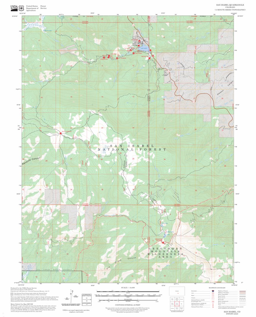 San Isabel, CO FSTopo Map by US Forest Service - Topo | Avenza Maps