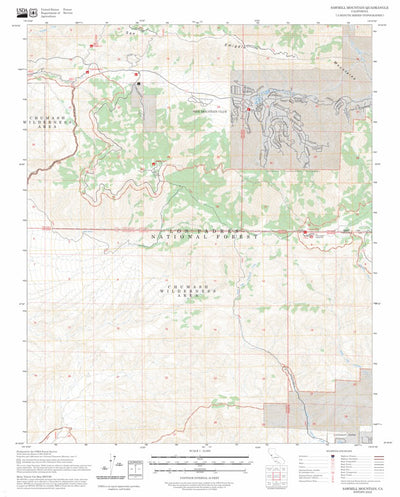 Sawmill Mountain, CA FSTopo Preview 1