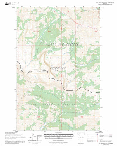 Scapegoat Mountain, MT FSTopo Preview 1