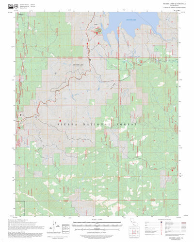 Shaver Lake, CA FSTopo Preview 1