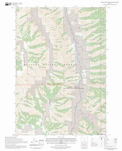 Sheep Creek Divide, OR FSTopo Preview 1