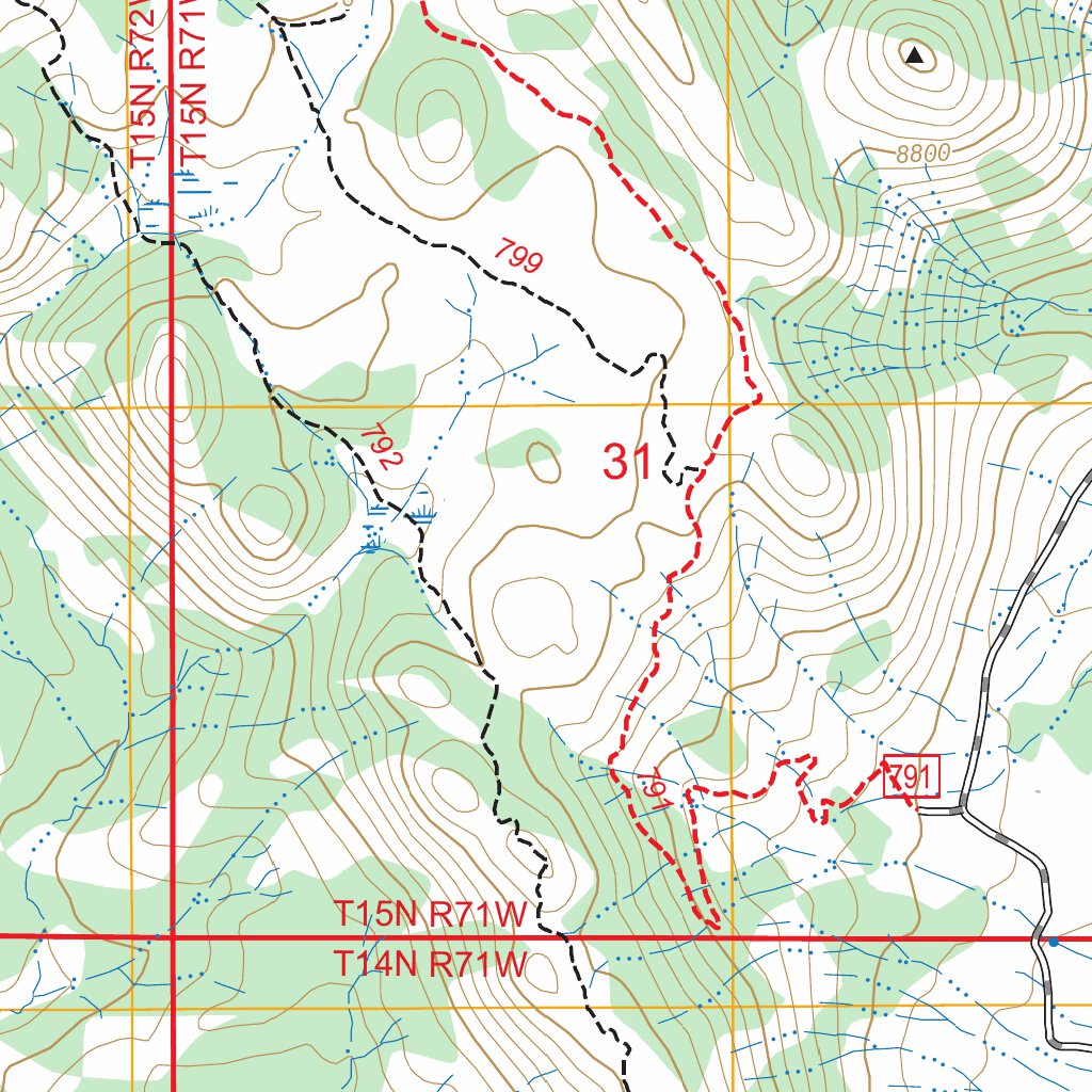 Sherman Mountains West, WY FSTopo Map by US Forest Service - Topo ...
