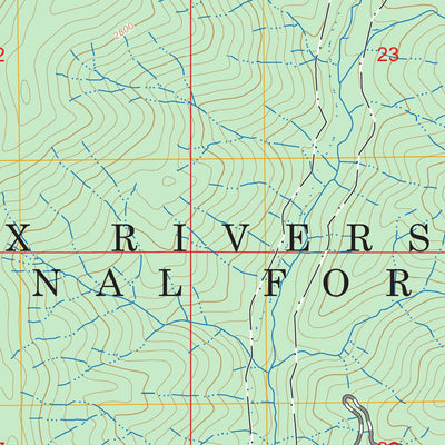 Shelly Creek Ridge, CA-OR FSTopo Preview 2