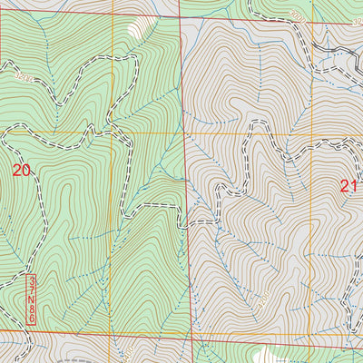 Shoeinhorse Mountain, CA FSTopo Preview 3
