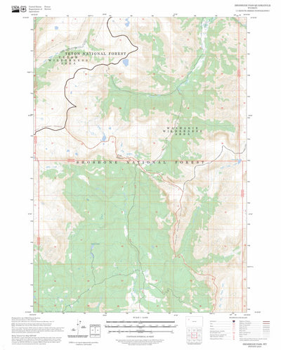 Shoshone Pass, WY FSTopo Preview 1
