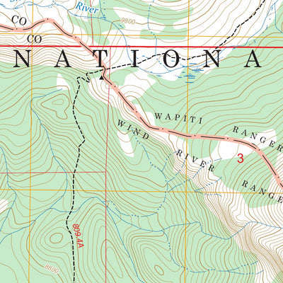 Shoshone Pass, WY FSTopo Preview 2