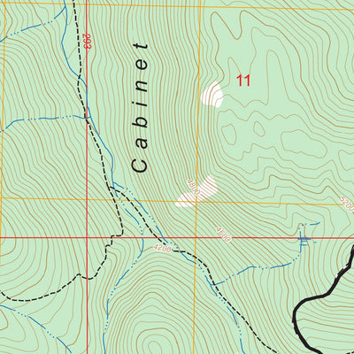 Silver Butte Pass, MT FSTopo Preview 2