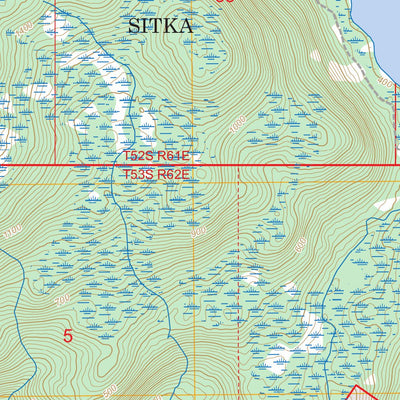 Sitka B-5 SW, AK FSTopo Preview 2