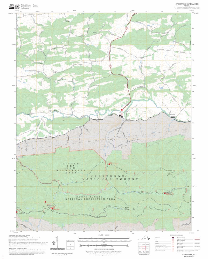 Speedwell, VA FSTopo Map by US Forest Service - Topo | Avenza Maps