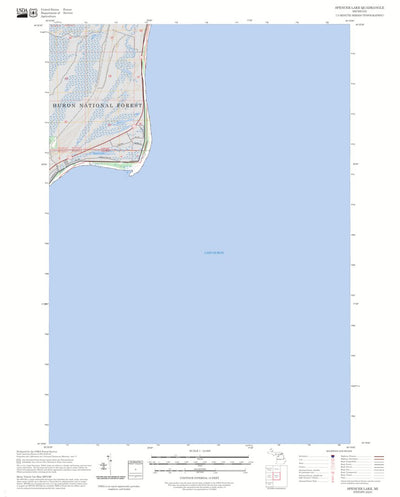 Spencer Lake, MI FSTopo Preview 1
