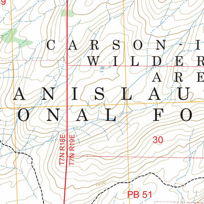 Spicer Meadow Reservoir, CA FSTopo Preview 2
