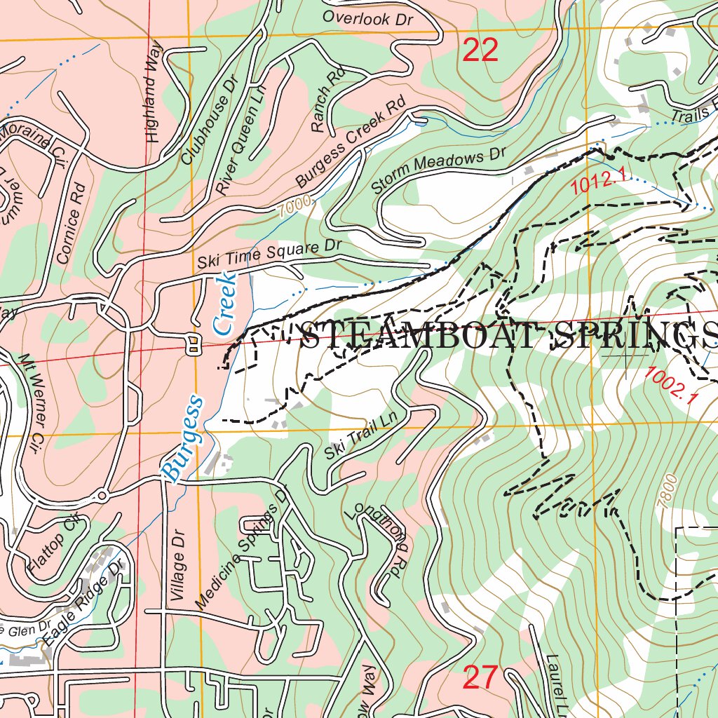 Spring Topography Map Steamboat Springs, CO FSTopo Map by US Forest Service - Topo | Avenza Maps
