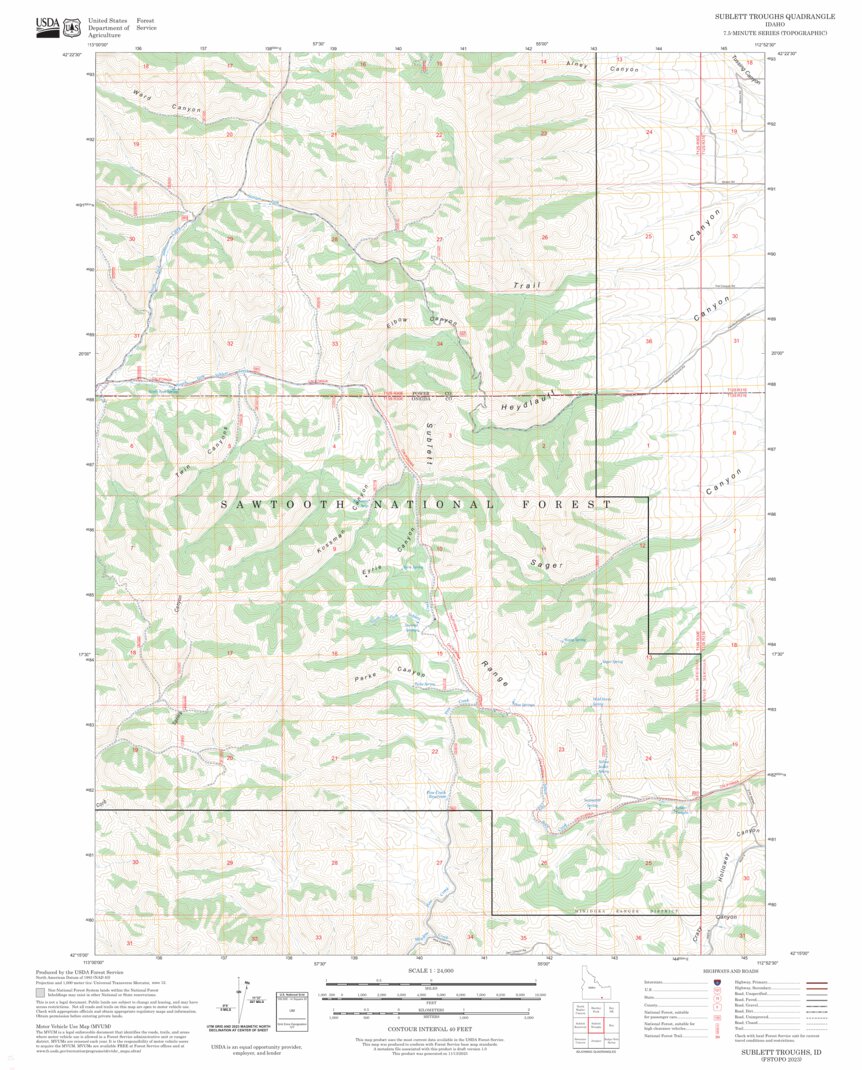 Sublett Troughs, ID FSTopo Map by US Forest Service - Topo | Avenza Maps