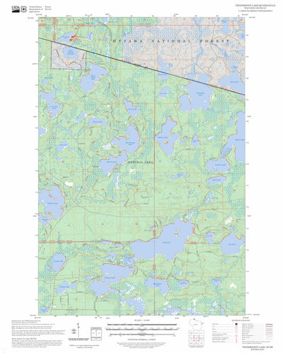 Tenderfoot Lake, WI-MI FSTopo Preview 1