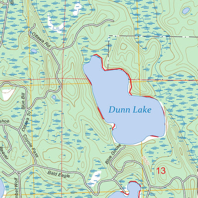 Tenderfoot Lake, WI-MI FSTopo Preview 3