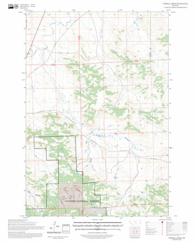 Terrell Creek, MT FSTopo Preview 1