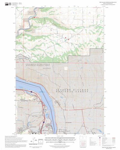 The Dalles North, OR-WA FSTopo Preview 1