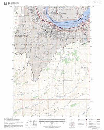 The Dalles South, OR-WA FSTopo Preview 1