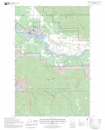 Thompson Falls, MT FSTopo Preview 1