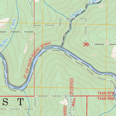 Thor Mountain, ID FSTopo Preview 3